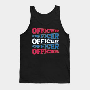 TEXT ART USA OFFICER Tank Top